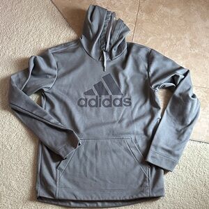 adidas Men's Gray Logo Hoodie